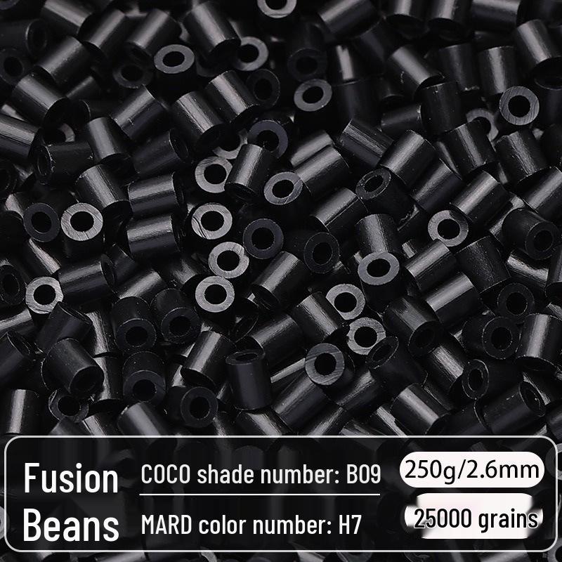 2.6mm High-Quality Fuse Beads Refill Pack: Black, White, Transparent, Red, Skin Colors
