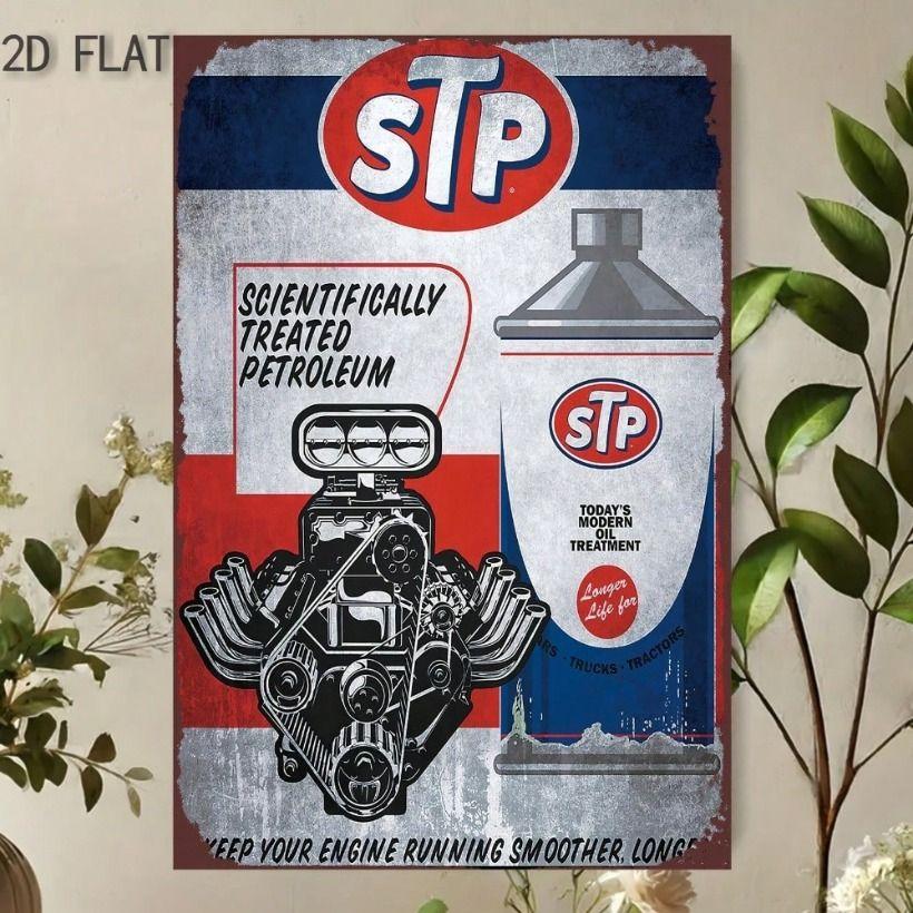 

Retro Metal Tin Sign Vintage Gas Station Wall Art Garage Decor 8x12 Inch