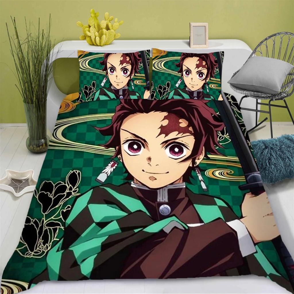 Demon Slayer: Kimetsu no Yaiba Duvet Cover Set Bedding Comforter Sets King Size 3D Children'S Bedding Set