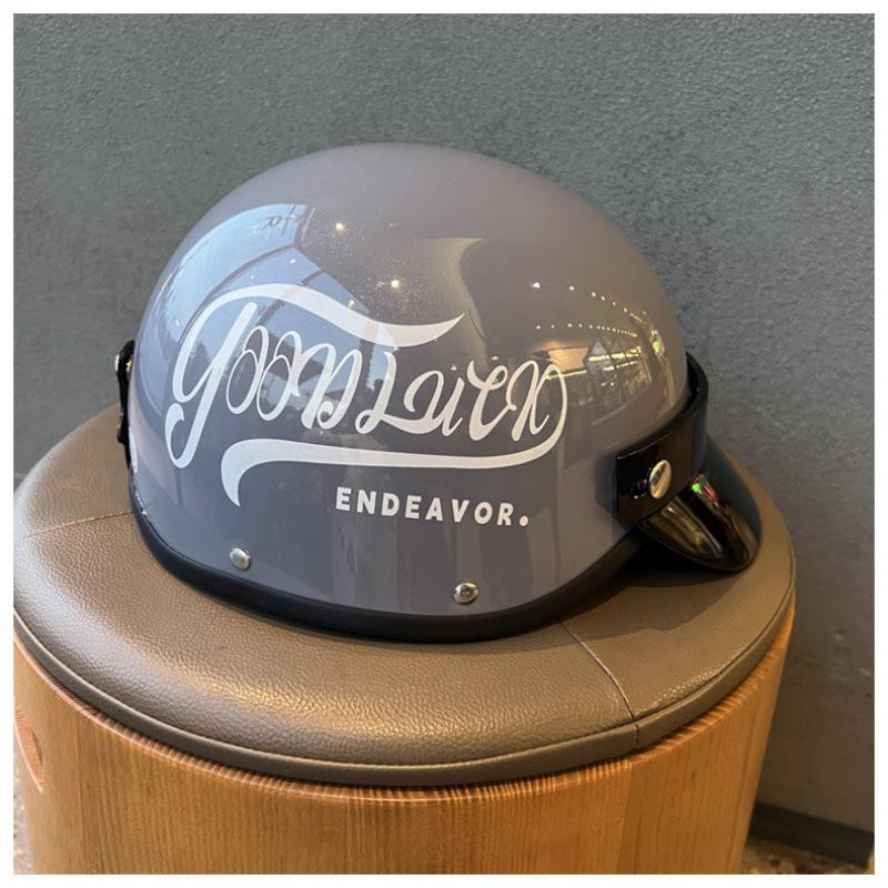 Trendy Brand Retro Harley Electric Car Motorcycle Helmet Personalized Windshield Summer Hard Hat Men and Women Sun Protection