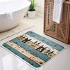 Non Slip Dog Paw Print Farm Turquoise Door Mat Bathroom Rug Standing Floor Room Bathmat Small Shower Carpet Home Decor Essential