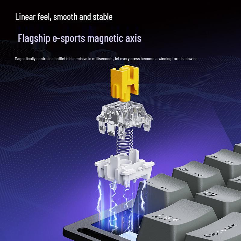 Ajazz AK029 One-Handed Gaming Keyboard, Magnetic Rice Shaft, Hi-Fi, 29 Keys, RGB, Customizable, Hot-Swappable