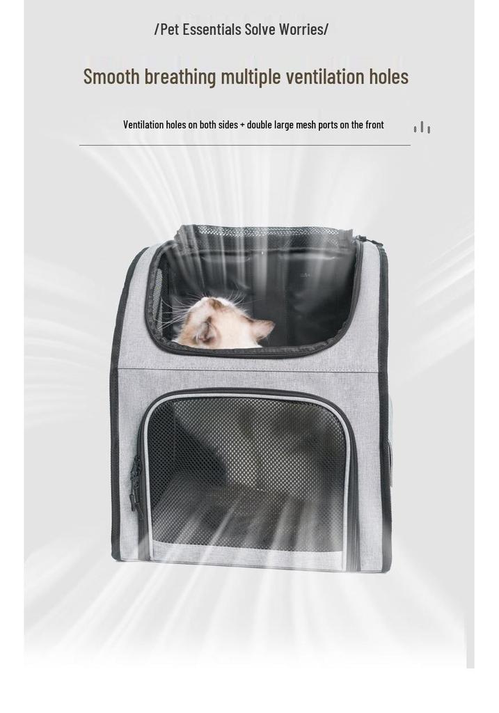 Portable Breathable Foldable Pet Trolley Bag for Cats and Dogs