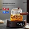 YIHUTEA Heat-Resistant Glass Side-Handle Tea Kettle