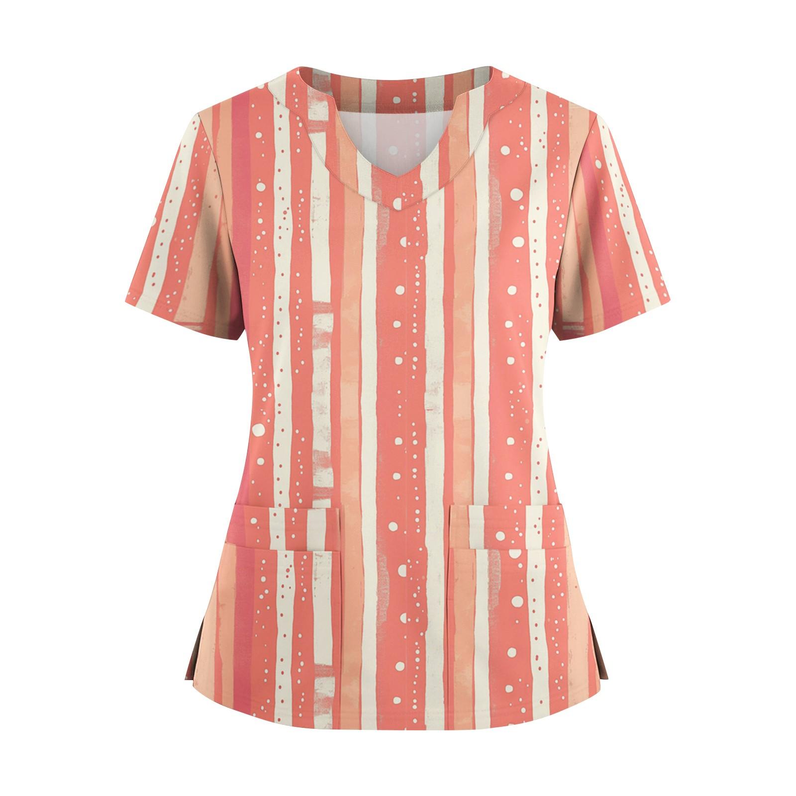 

Женская рубашка с цветочным принтом, V-образным вырезом, свободного кроя, с короткими рукавами XL арбуз красный