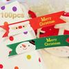 100 Stück / 10 Blatt Niedliche Frohe Weihnachten Weihnachtsmann Schneemann Siegelaufkleber Party Backen Verpackung Papieranhänger Etiketten Weihnachtsgeschenk