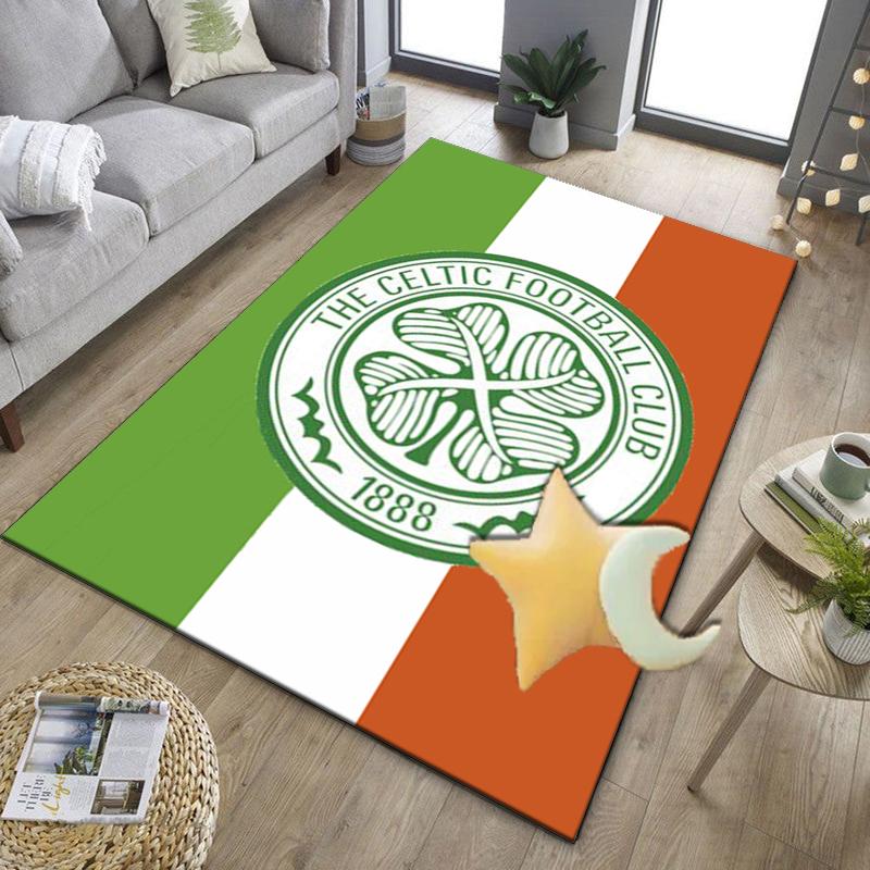 Celtic Football Club Crest Office Rug Chair Mat, Game Carpet, Suitable for Front Door, Bedroom, Living Room, Desk, Holiday Gift