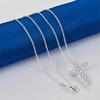 925 sterling silver 16-30 inch exquisite cross zircon pendant necklace for women's fashion wedding accessories, jewelry gifts