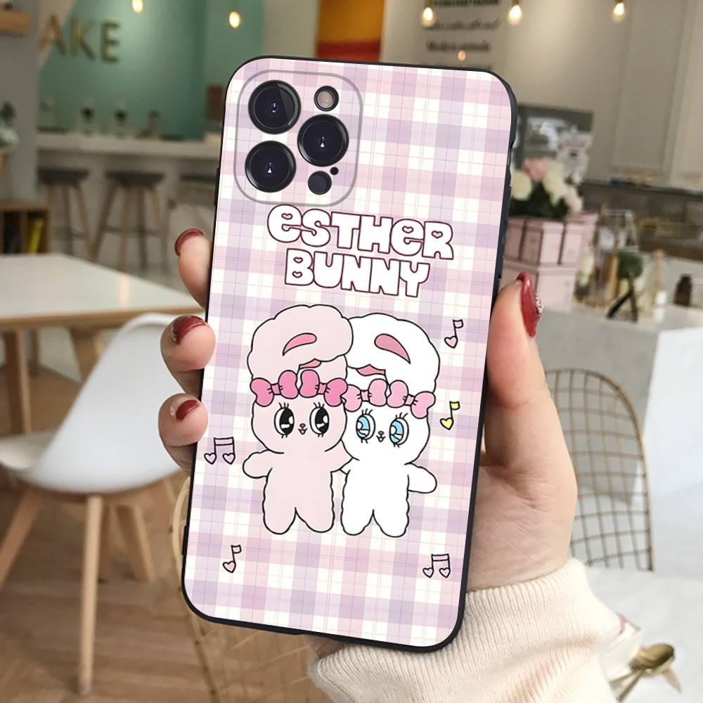 Cute Cartoon Esthers Bunny For IPhone 17 16 15 14 13 12 11 Pro Max 13 17Air Shockproof Soft Phone Cases Coque