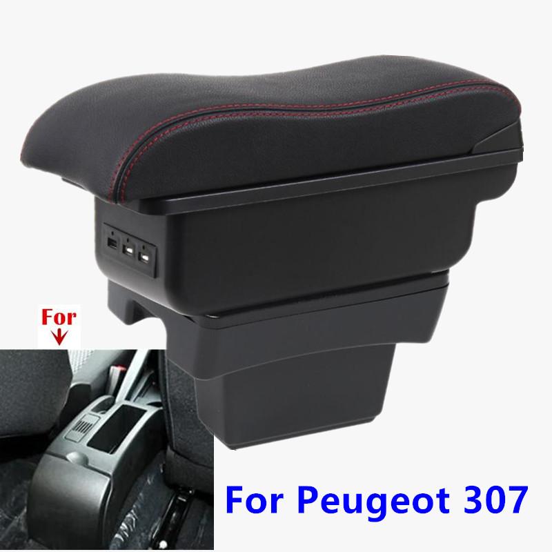 Dla Peugeot 307 Pudełko na podłokietnik Dla Peugeot 307 CC Kabriolet 2001 2002 2003 2004 2005 2006 2007 2008 Samochodowe Pudełko do przechowywania na podłokietnik