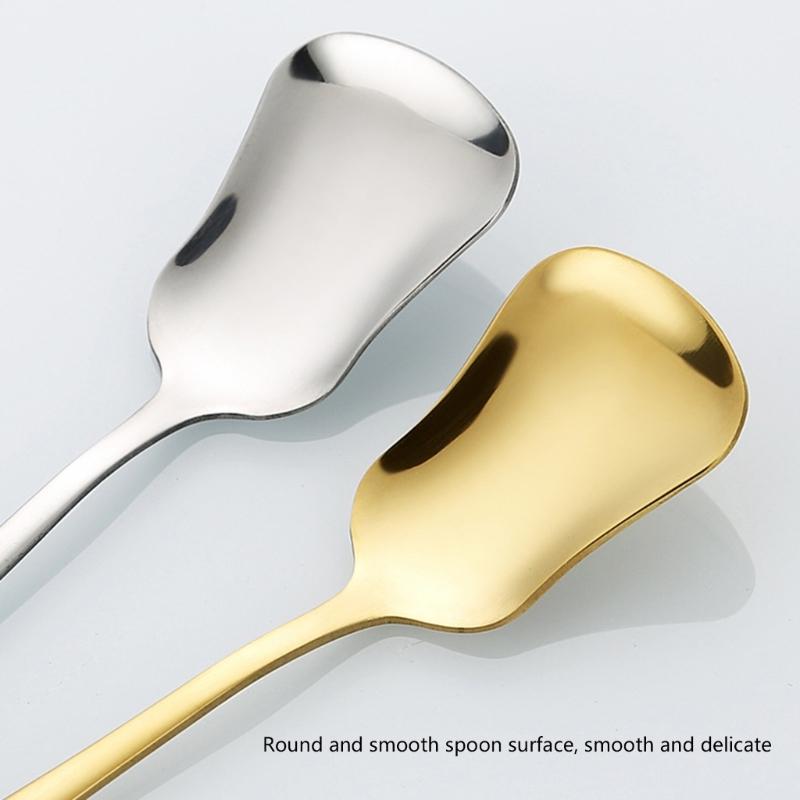 Gourd Shape Head Stainless Steel Small Shovel Spoon For Serving Ice Cream Yogurts And Other Sweet Dessert Treats