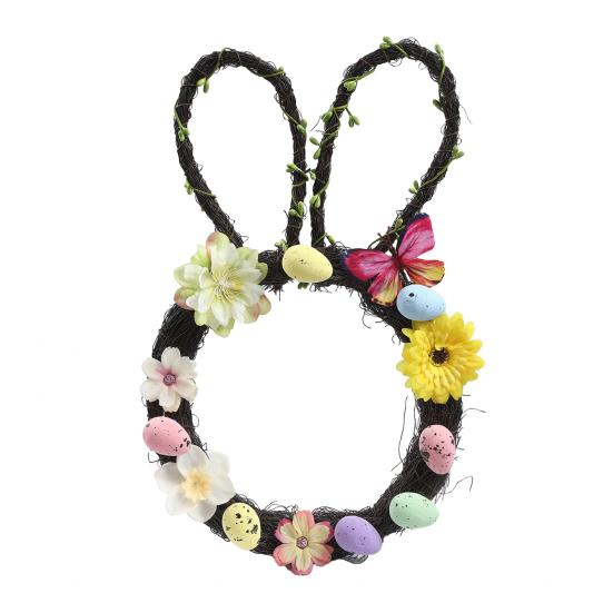 

Гірлянда з кроликами Легко повісити Кролик Тематичний Великодній вінок Весняна святкова прикраса Вхідні двері Вікно Стіна Веранда В приміщенні На вулиці Декор для Великодньої вечірки A