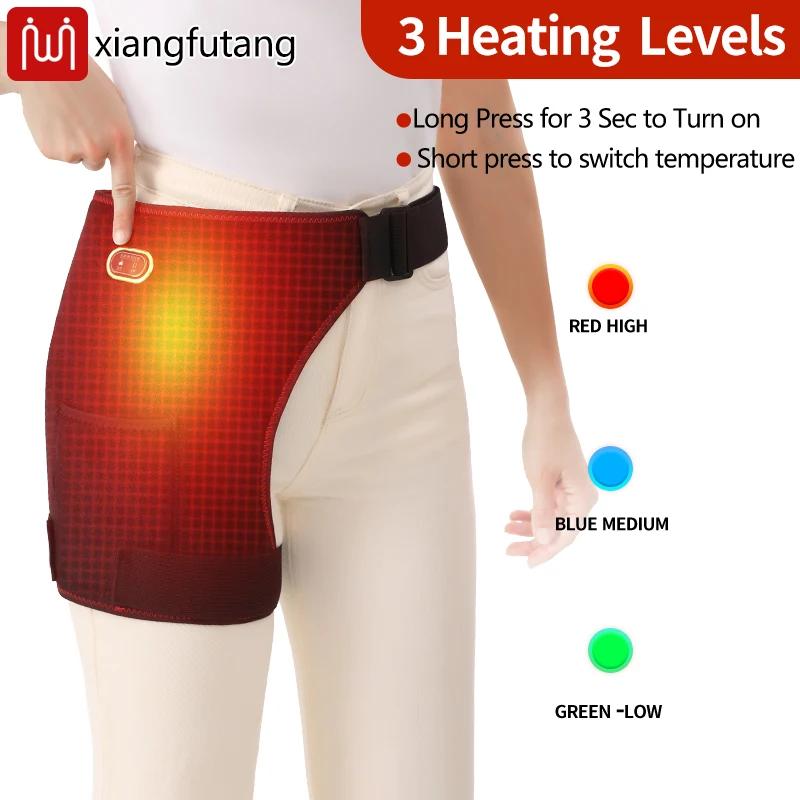 Portable Electric Heated Hip Massager Vibration Kneading for Sciatica Pain Relief Muscle Recovery Winter Warm Gear