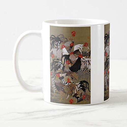 Ito Jakuchu's "Flock of Chickens" Mug: Photo Mug (Ito Jakuchu Series)