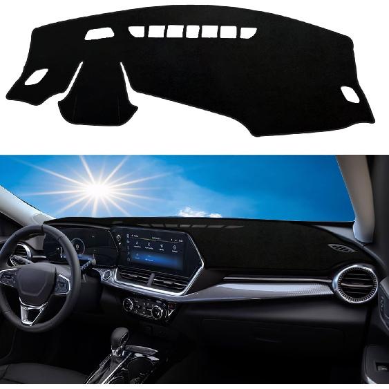 

Rifoda Dash Board Cover Fit for Chevrolet Chevy Trax 2024 Dashboard Cover Mat Non-Slip Carpet Sunshield Pad Sunshade Glare UV Rays Protector (Red Black Edge