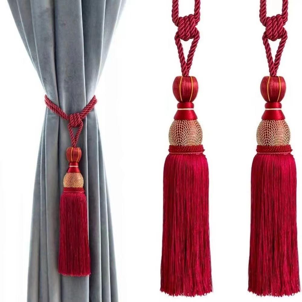 Punch-free Curtain Tiebacks No Installation Curtain Holder Curtain Tassels Tieback For Home Decor