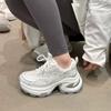 Popular Mesh Dad Shoes Women 2025 Summer New Muffin Thick Sole Heightened and Thin Lightweight Casual Sports Shoes Tide