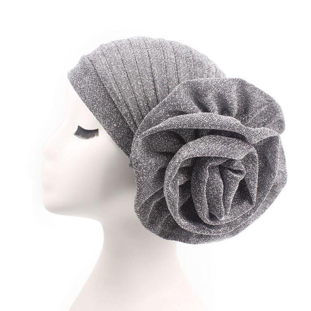 Big Rose Flower Head Wraps Headwear Nigerian Wedding Geles African Turban Caps Party Headgear