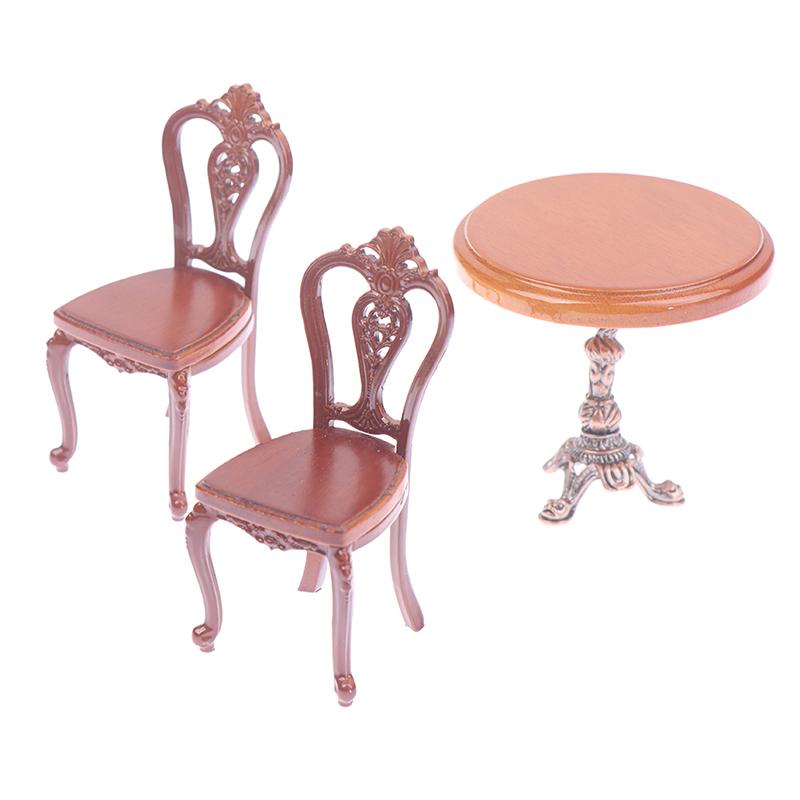 1/12 Wood Dollhouse Miniature Wooden Furniture Miniature Round Stool/Table