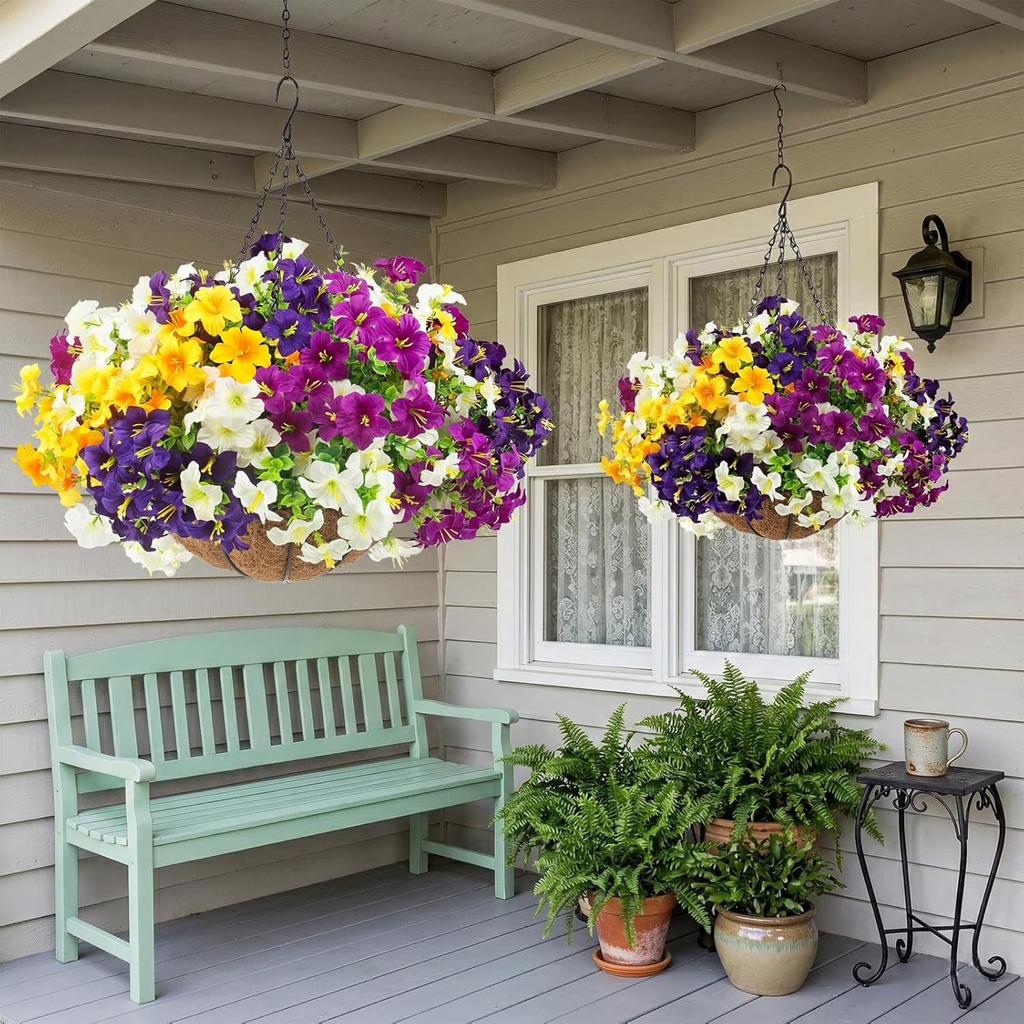 Simulated Flower Basket Decoration Flower Basket Spring Simulated Flower Decoration