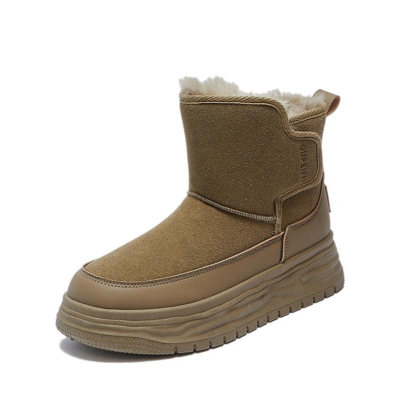 2024 Women's Plus Velvet High-Top Snow Boots: Warm, Casual Korean-Style Winter Shoes XFH569