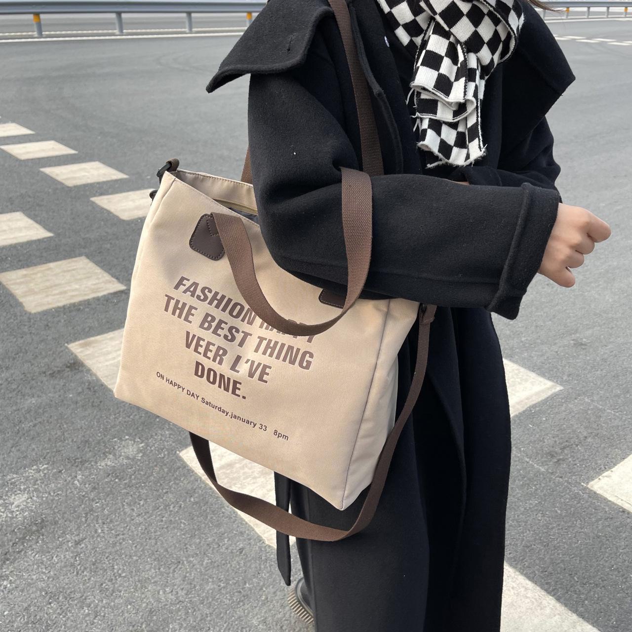 

Женская ретро-сумка на все времена: Вместительная ручная/наплечная сумка для работы 46cm11cm*32 темные хаки