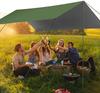 Square Canopy 3-4 Person Waterproof Sunshade Tent with UV Protection and Silver Coated Ground Sheet
