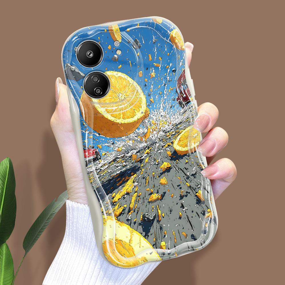 

Милый мультяшный узор, кремовая текстура, мягкий силиконовый чехол с волнистыми краями, чехол для телефона Xiaomi Redmi Xiaomi Poco C31 белый