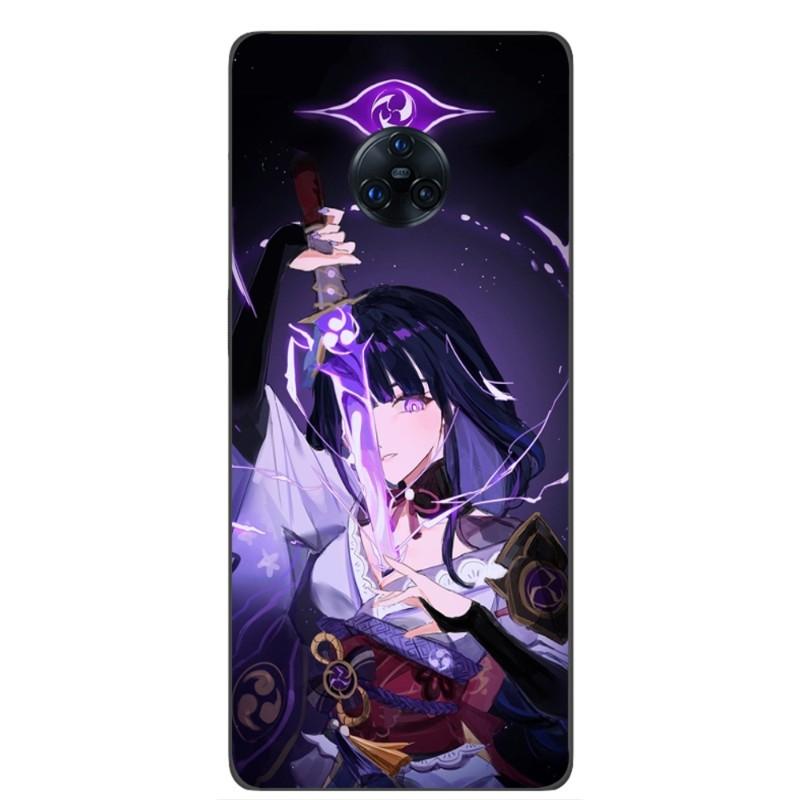 Genshin Impact Raiden Shogun Phone Case For VIVO Y95 Y93 Y31 Y20 V19 V17 V15 Pro X60 NEX Soft Black Phone Cover