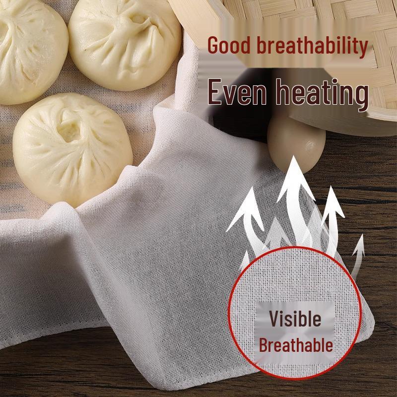 Dampfgarauflage aus reiner Baumwolle: Antihaft-Mulltuch für Reis, Tofu und Haushaltsfilterung