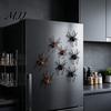 3D Creepy Spider DEcor 2/4/8Pcs Refrigerator Magnet, Lifelike Decorative Magnet for Spooky Decor Metal Surfaces, Magnetic Halloween Party Kitchen