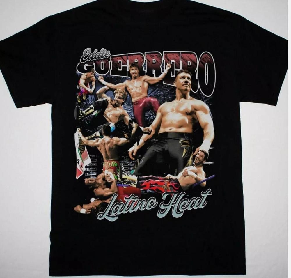 Eddie Guerrero collage T-shirt black short sleeve All sizes S to 5Xl Unisex T-Shirt S