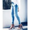 2023 Womens High Waist Jeans Slim Hole Sexy Denim Pants Casual Fashion Streetwear Trousers Stretch Pants Pantalon 30205