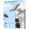 Caméra de Surveillance Extérieure Abiso 8MP WiFi, Double Objectif, Suivi Auto, Audio Bidirectionnel, Détection AI, Solaire, 360°…