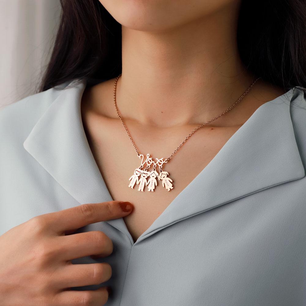 Regalo Festa della Mamma Ciondolo Personalizzato Vovó Baby Collana Nonna Nomi Personalizzati Vovo Choker Per Nonna Donne Madre