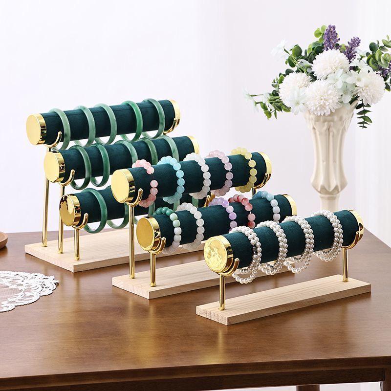 Premium Solid Wood Triple Layer Jewelry and Bracelet Display Stand