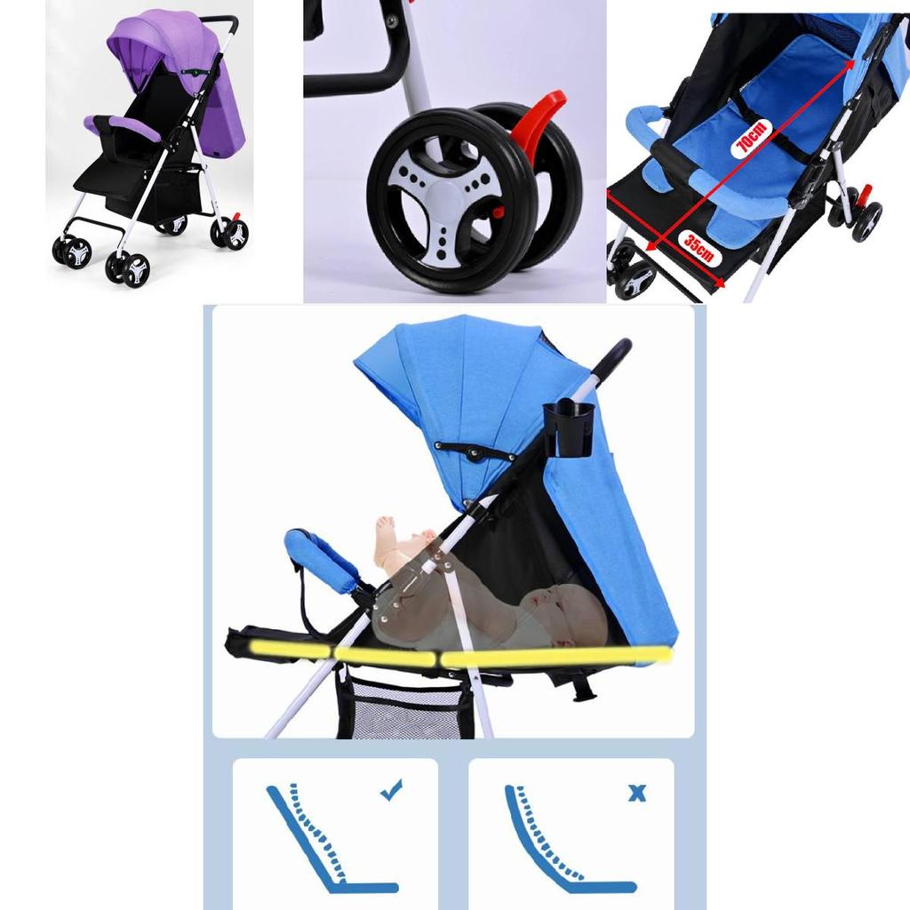Leichter Vielseitiger Kinderwagen Für Einfache Reisen Komfortable Sitz- Und Liegemöglichkeiten