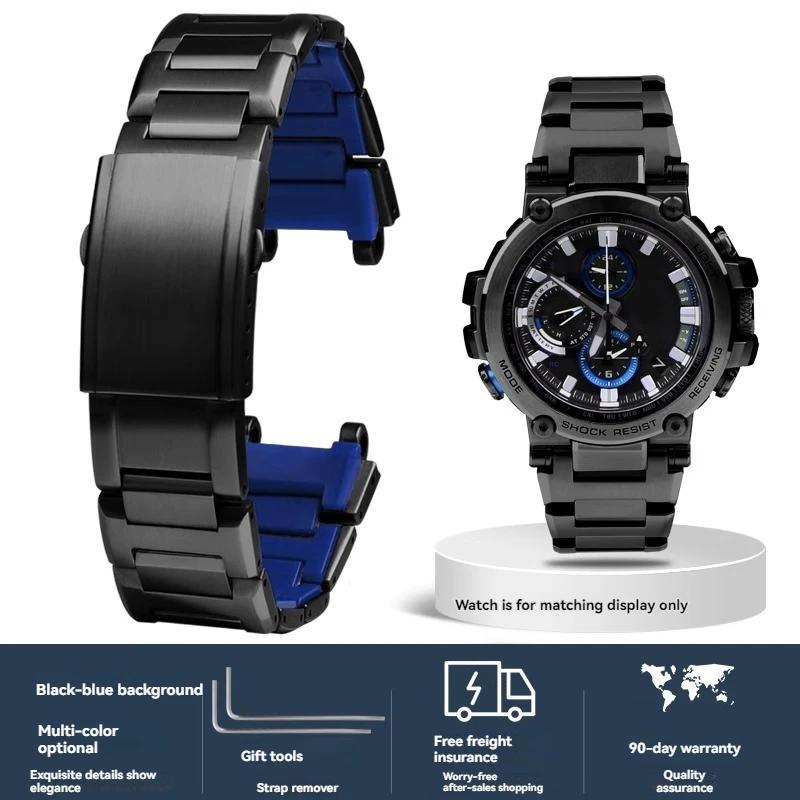 MTG-B1000 MTG-B2000 Metal Watchband for Casio G-SHOCK Strap Undead Bird MTGB2000 B1000 5544 Stainless Steel Watch Strap Bracelet