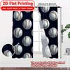 2D Flat Printing  2pcs Baseball Cascade Popular Contemporary Curtains Polyester Curtains Decorations Perfect for Study   Living