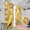 2pcs,2D Plane Printing Light Filtering Curtains Tropical Harmony (2) Versatile 100% Polyester (without Rod) All Seasons for