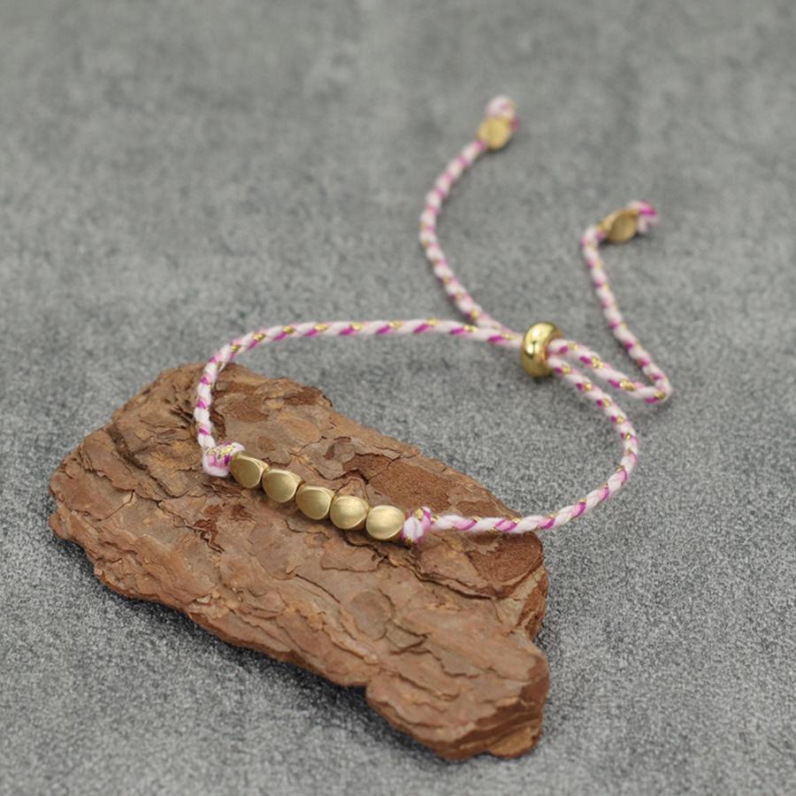 

Stylish 2mm Thin String Bracelet Women Irregular Copper Beads Leisure Versatile Accessories Valentine s Day Braclet For Lover