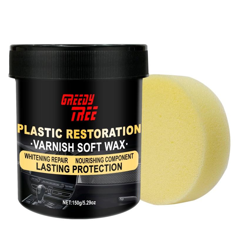 

Car interior maintenance wax - plastic rejuvenator - suitable for leather/dashboard, repairs and prevents cracks/fading