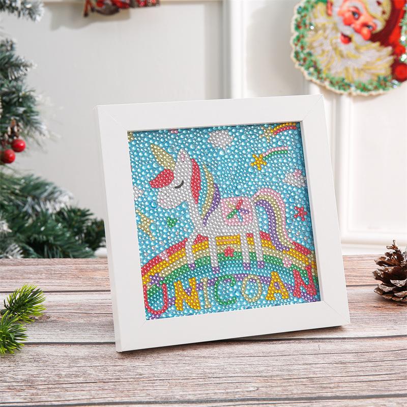 Kids Full Drill 5D Diamond Painting Kit, Cartoon Animal Handmade Diy Diamond Paste Decor Art