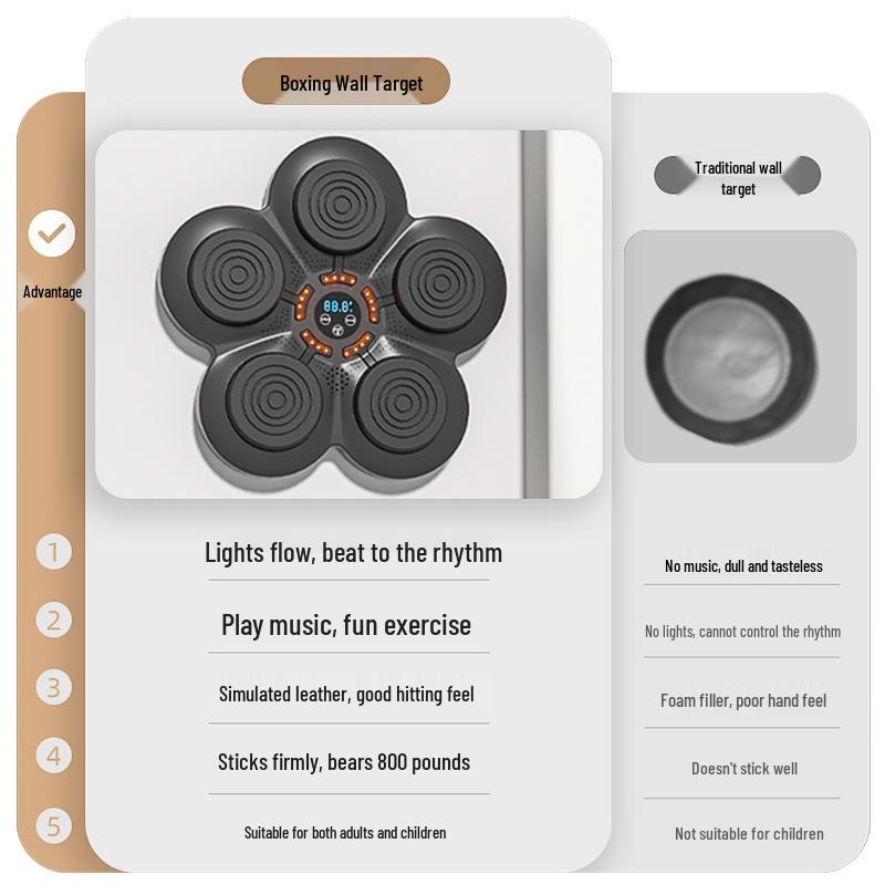 Smart Bluetooth Boxing Wall Target with Music Integration