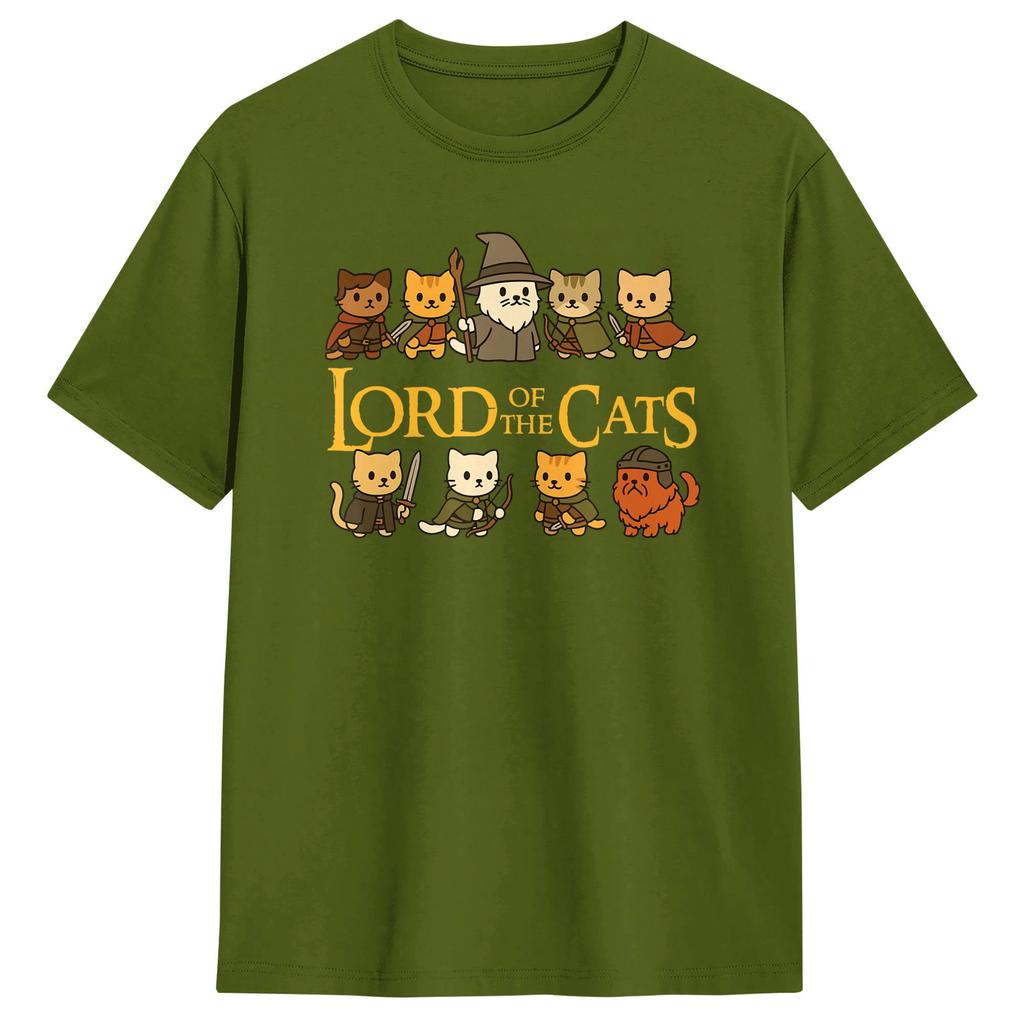 Casual TShirt Summer Lord of The Cats Hip Hop TShirts  Cotton Tshirt for Man Aesthetic Cheap Print Short Sleeve Top Tees