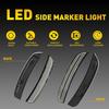 4X LED Side Marker Light Clear Lens White Front+Rear For 2015- Dodge Charger