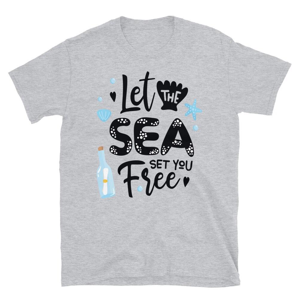 Let The Sea Set You Free Nautical Summer T-Shirt L