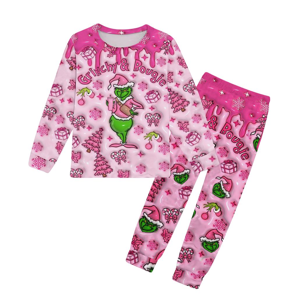 Girls Pants Set Kids Tee Shirt 2PCS Long Sleeve Cartoon Clothing Outfit