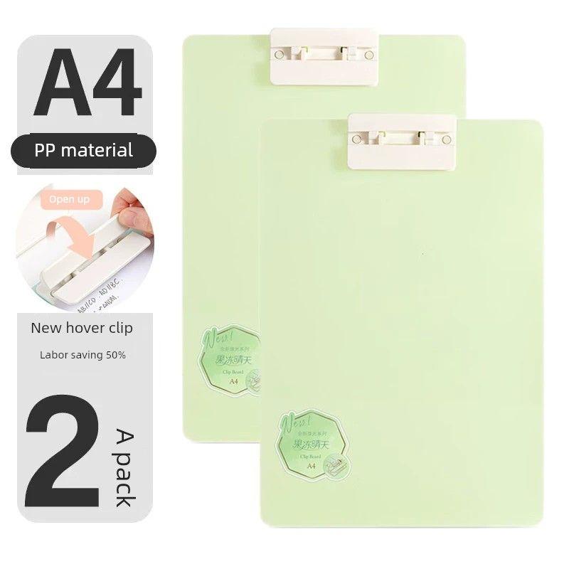 

Splint Thickened Pp Student Girl Writing Pad Hard Plate Holder Folder Board Painting Writing Vertical Splint Test Paper Clip Office Pad Plate Holder A4 Light Green Hoverboard Clip-2 Pack