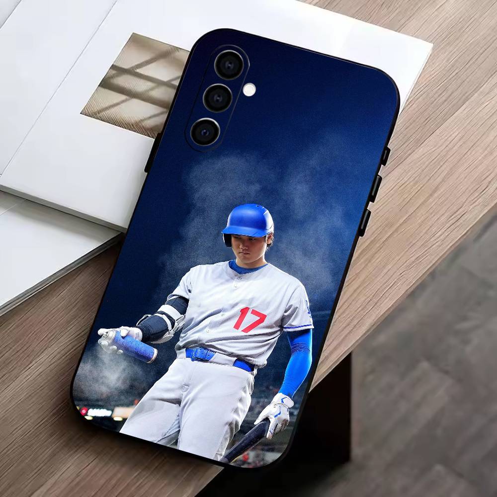 

MVP-Shohei Ohtani Phone Case Black Silicone Soft For Samsung Galaxy A73,A72,A71,A70,A53,A52,A51 Samsung a31